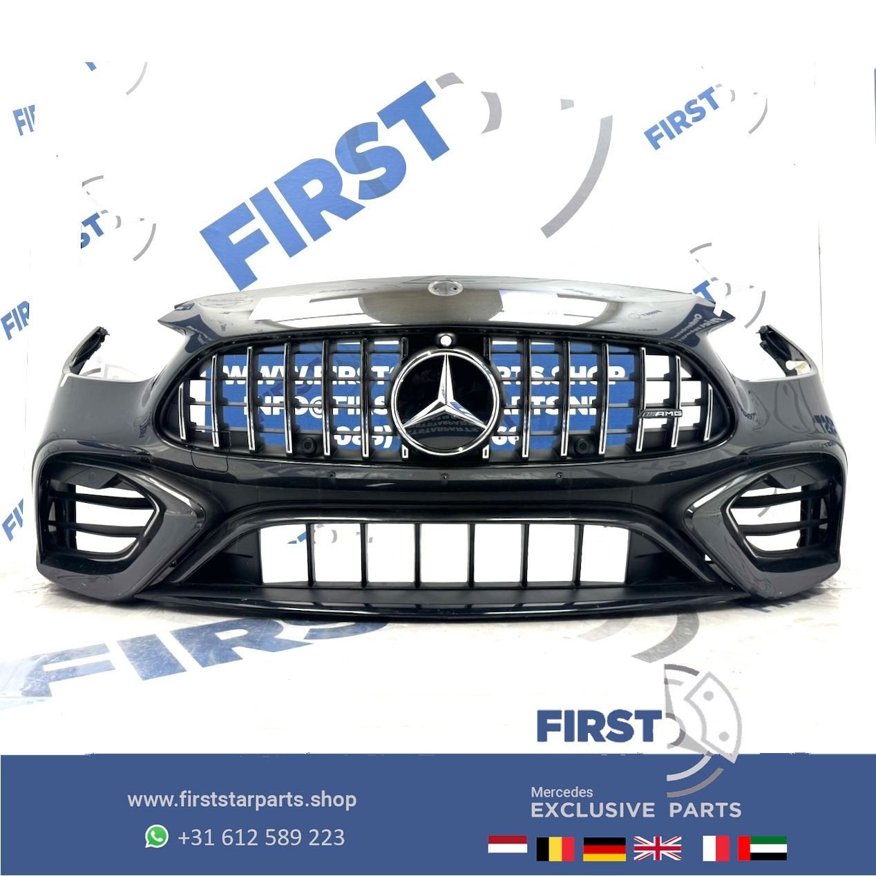 BUMPER W206 C63 AMG VOORBUMPER C KLASSE ORIGINEEL A206885940, Gebruikt, -, Voor, Ophalen of Verzenden