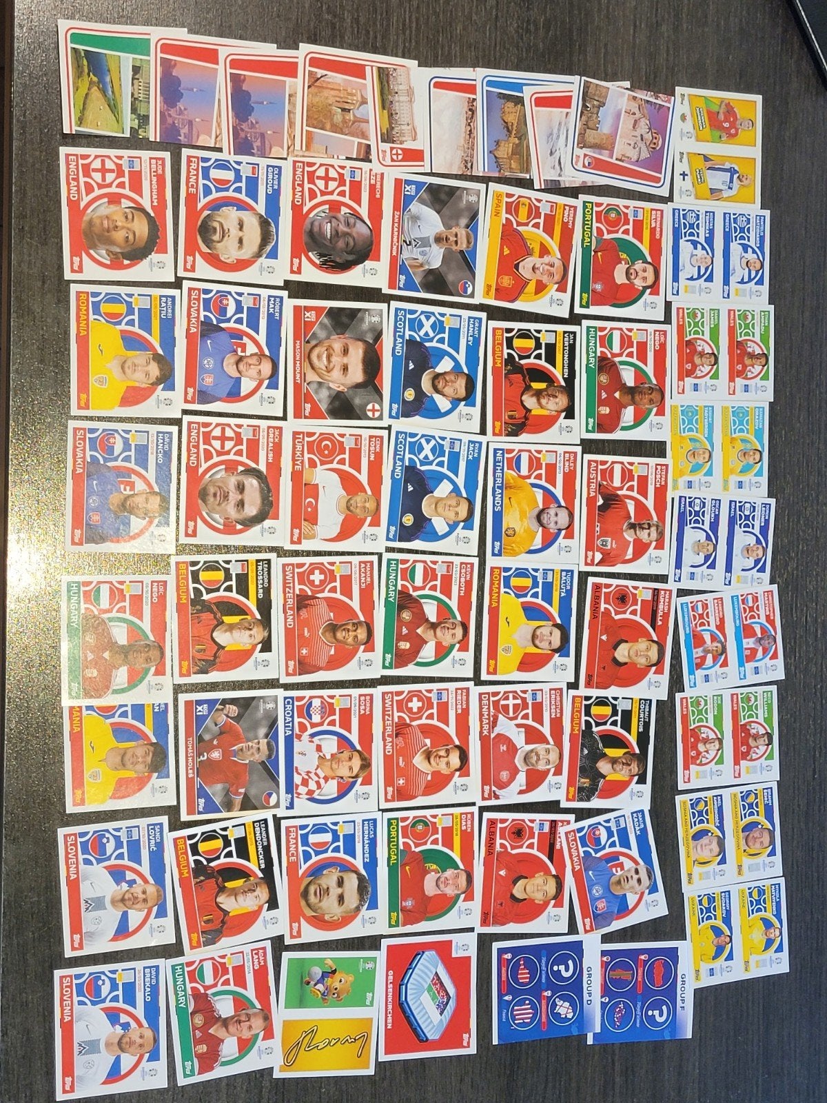 Topps Euro 2024 - lot van 65 kaarten, Hobby en Vrije tijd, Stickers en Plaatjes, Ophalen of Verzenden