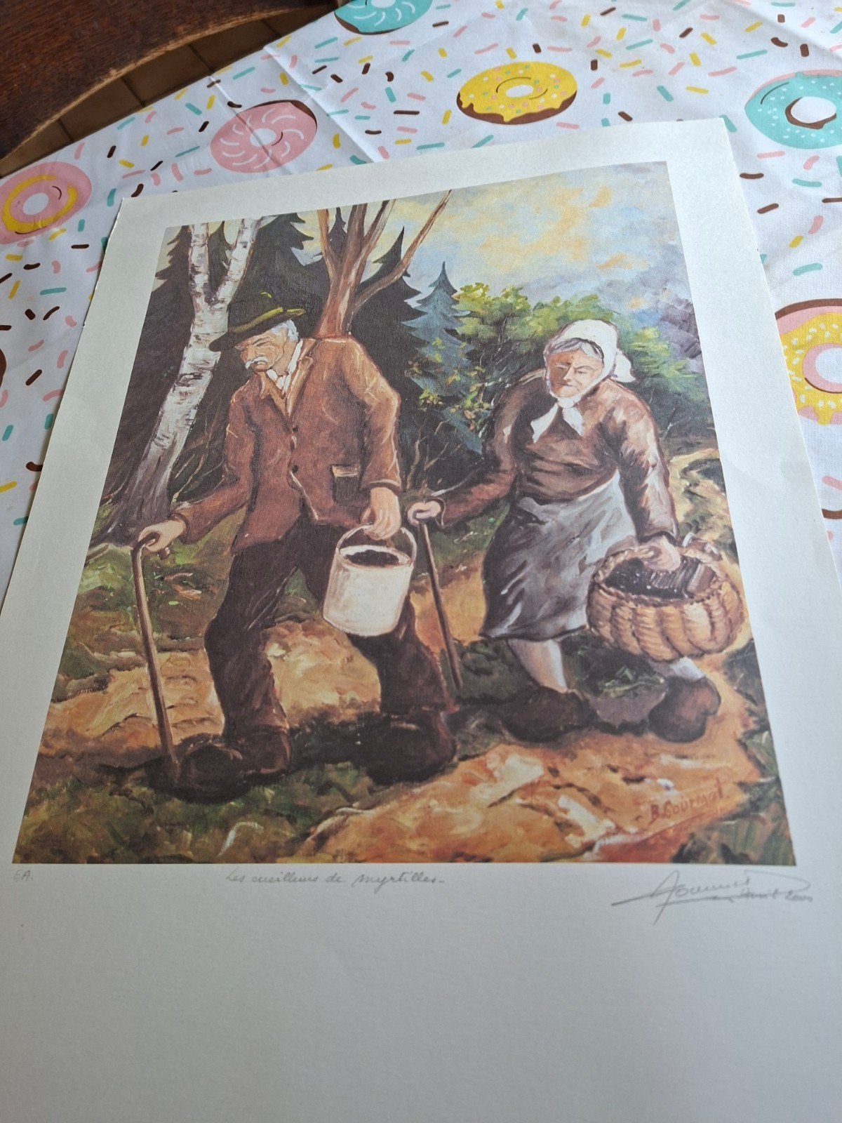 Peinture signée Benjamin Gourmet. 54cm x 40cm., Antiquités & Art, Art | Peinture | Moderne, Enlèvement ou Envoi