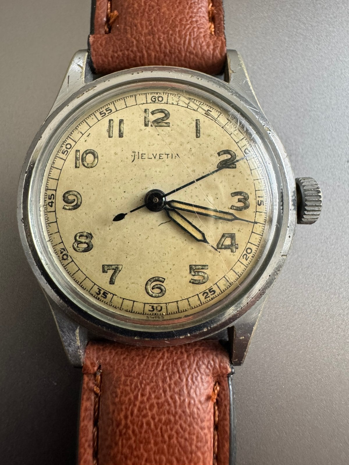 Helvetia mécanique - General Watch Co (800 C / 17 Jewels), Antiquités & Art, Enlèvement ou Envoi