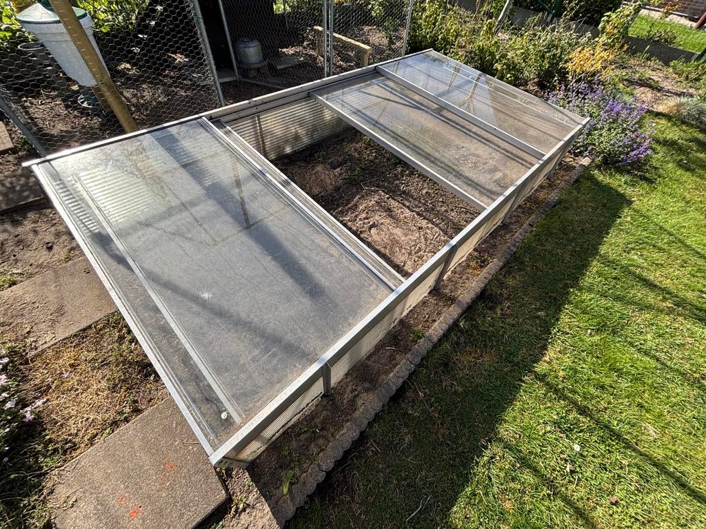 Professionele kweekbak met glazen schuiframen, Tuin en Terras, Ophalen, Zo goed als nieuw, Kweekbak