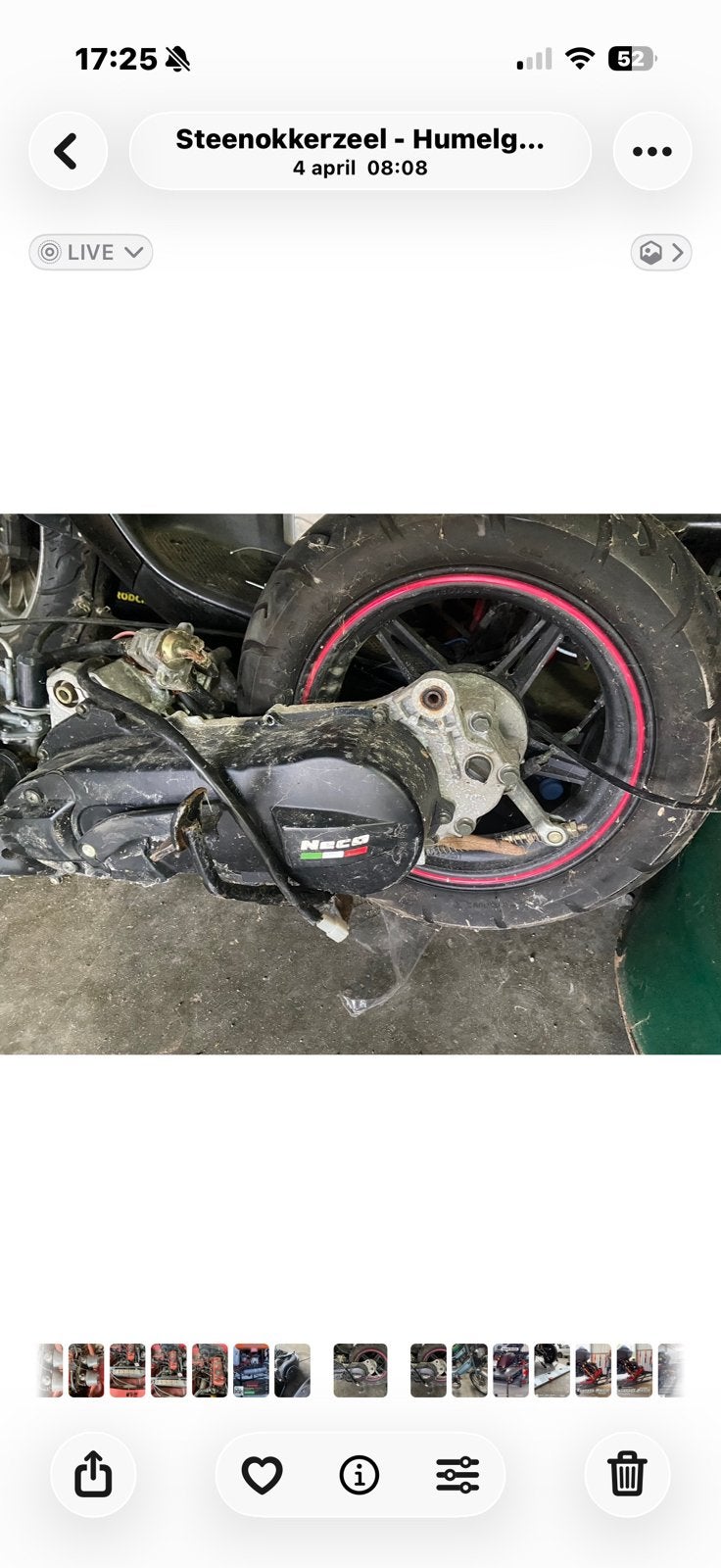 Neco gpx 50 2 takt complete blok met achterwiel, Fietsen en Brommers, Ophalen, Gebruikt, Blok