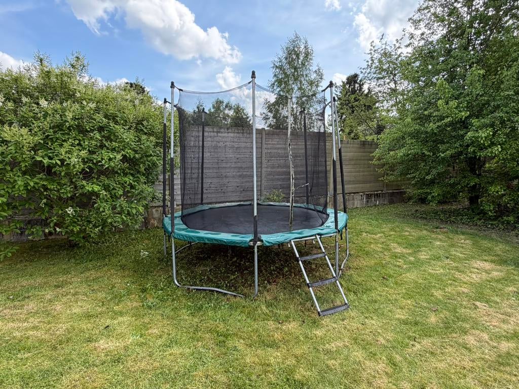 Trampoline + bâche de protection, Enlèvement, Utilisé