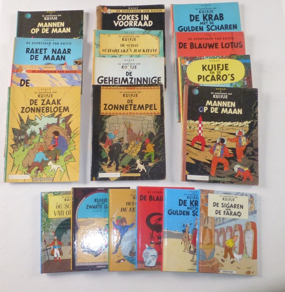 Kuifje 18 strips (12 softcover, 6 hardcover A5-formaat), Boeken, Stripverhalen, Meerdere stripboeken, Ophalen, Gelezen