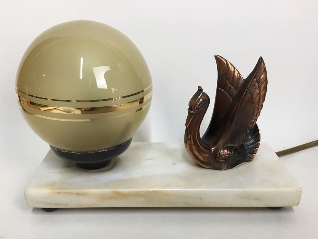 Lampe de table nuit Art déco française design antique vintag, Envoi