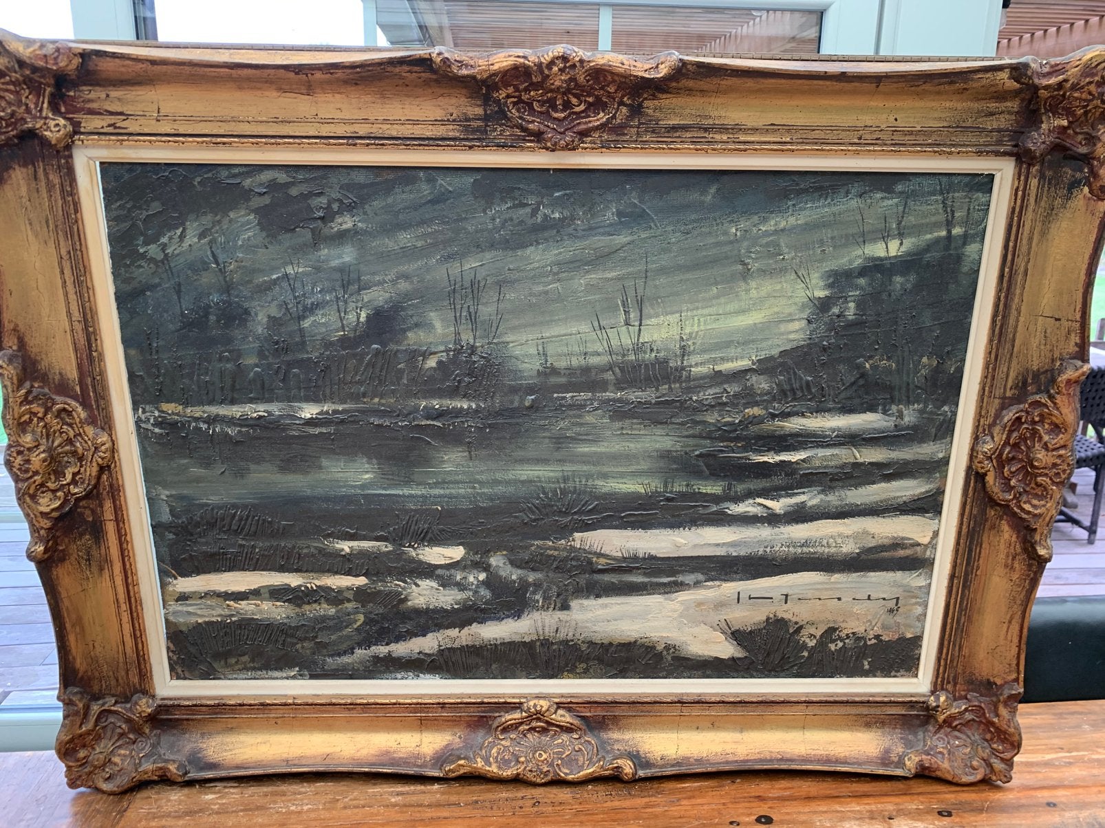 Tessely Stefaan schilder, Antiquités & Art, Encadré, Peinture à l'huile, Panneau, Paysage
