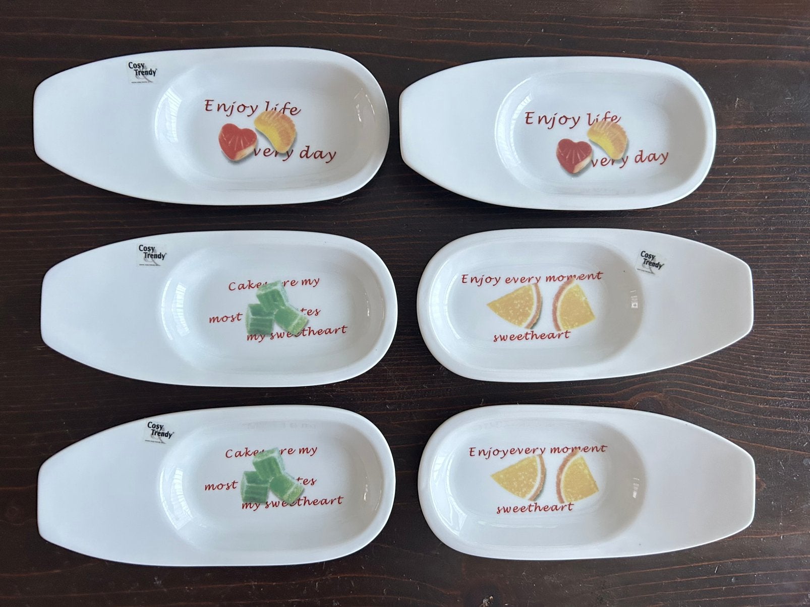 6 plats à tapas Cosy&Trendy, Maison & Meubles, Cuisine | Vaisselle, Enlèvement ou Envoi, Comme neuf, Balance ou Balances, Porcelaine