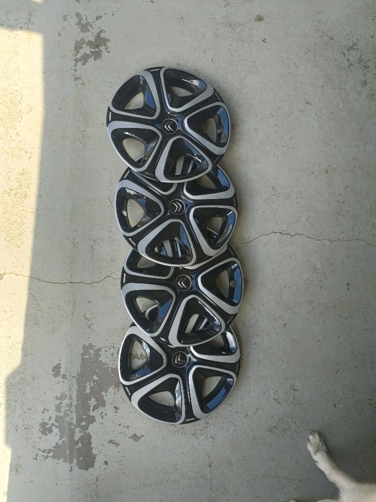 4 Enjoliveurs citroën 16 pouces d'origine, Ophalen, Gebruikt