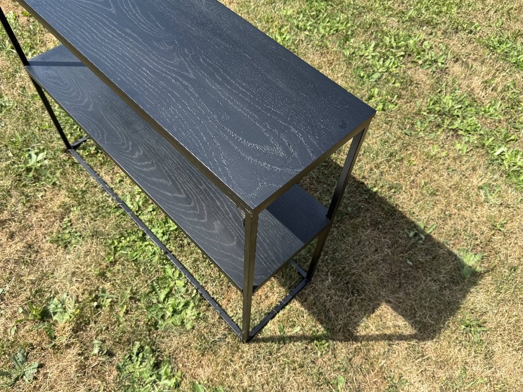 zwart open wandmeubel, Huis en Inrichting, Ophalen, Gebruikt, Eikenhout, Minder dan 150 cm