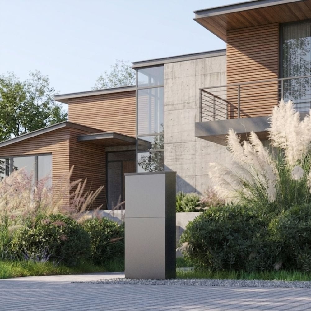 Logixbox Trendybox Achteruitname – pakketbrievenbus, Tuin en Terras, Ophalen of Verzenden, Nieuw, Staal, Staande brievenbus