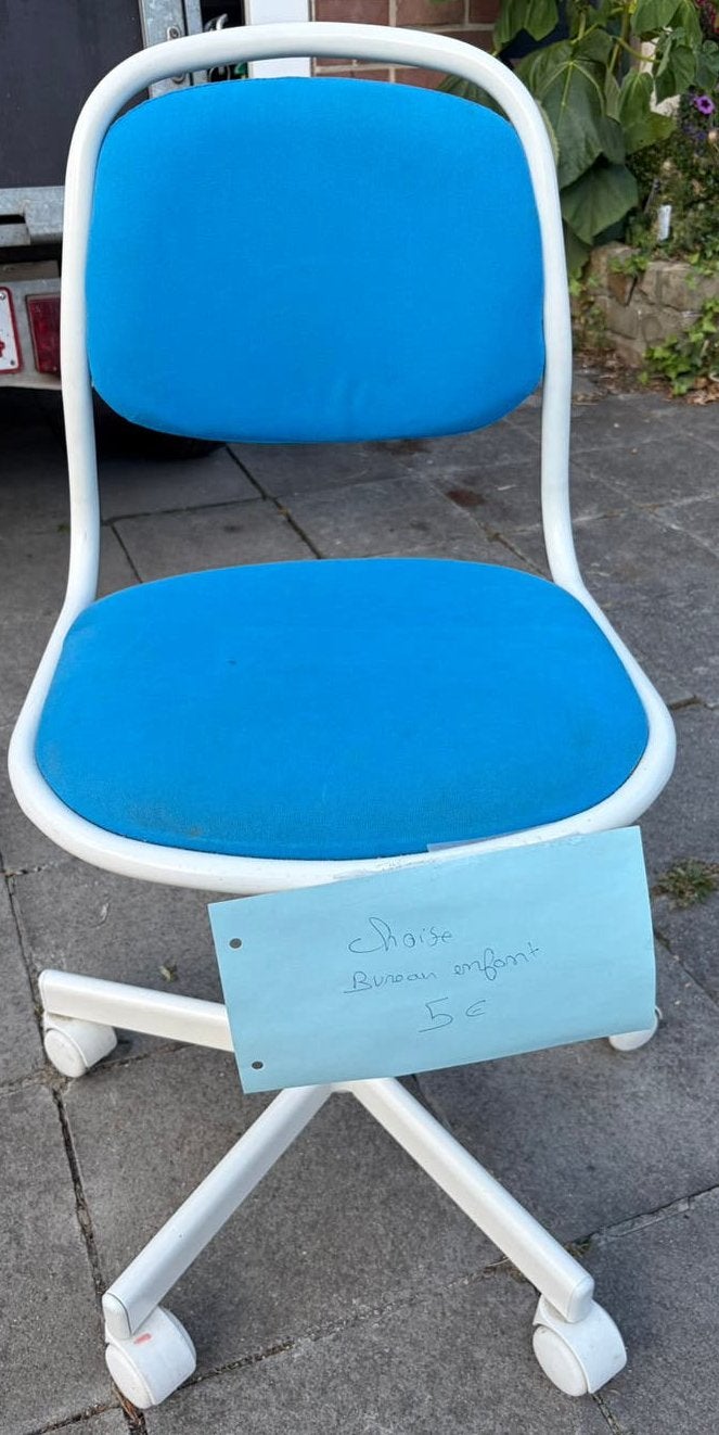Chaise bureau enfant ikea, Enlèvement, Utilisé, Bleu, Chaise de bureau