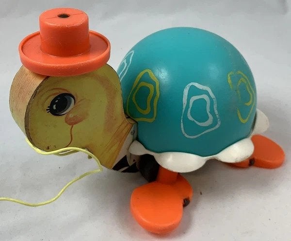 Jouet à tirer vintage Fisher Price Tip-Top Turtle 773, Enfants & Bébés, Jouets | Fisher-Price, Envoi, Comme neuf, Jouet à Pousser ou Tirer