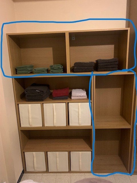 2 x kolomkast, Ophalen, Gebruikt, 100 tot 150 cm, 50 tot 100 cm
