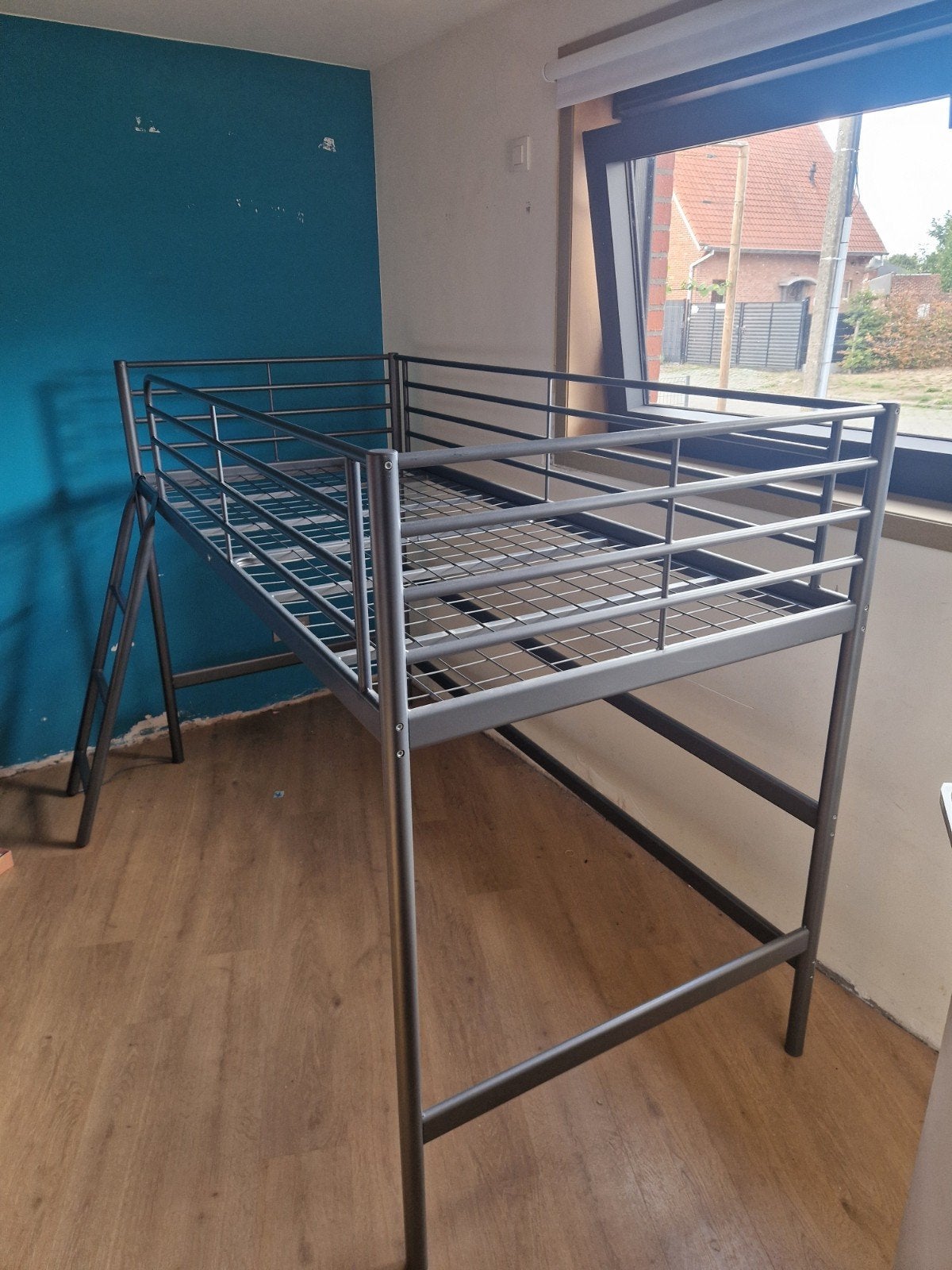 metalen zwarte ikea hoogslaper, 100 cm, 210 cm, Une personne, Enlèvement