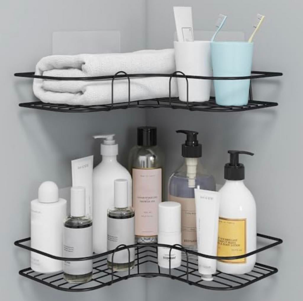 DE 2 ÉTAGÈRES DE SALLE DE BAIN, ÉTAGÈRE DE RANGEMENT D'ANGLE, Enlèvement ou Envoi, Neuf