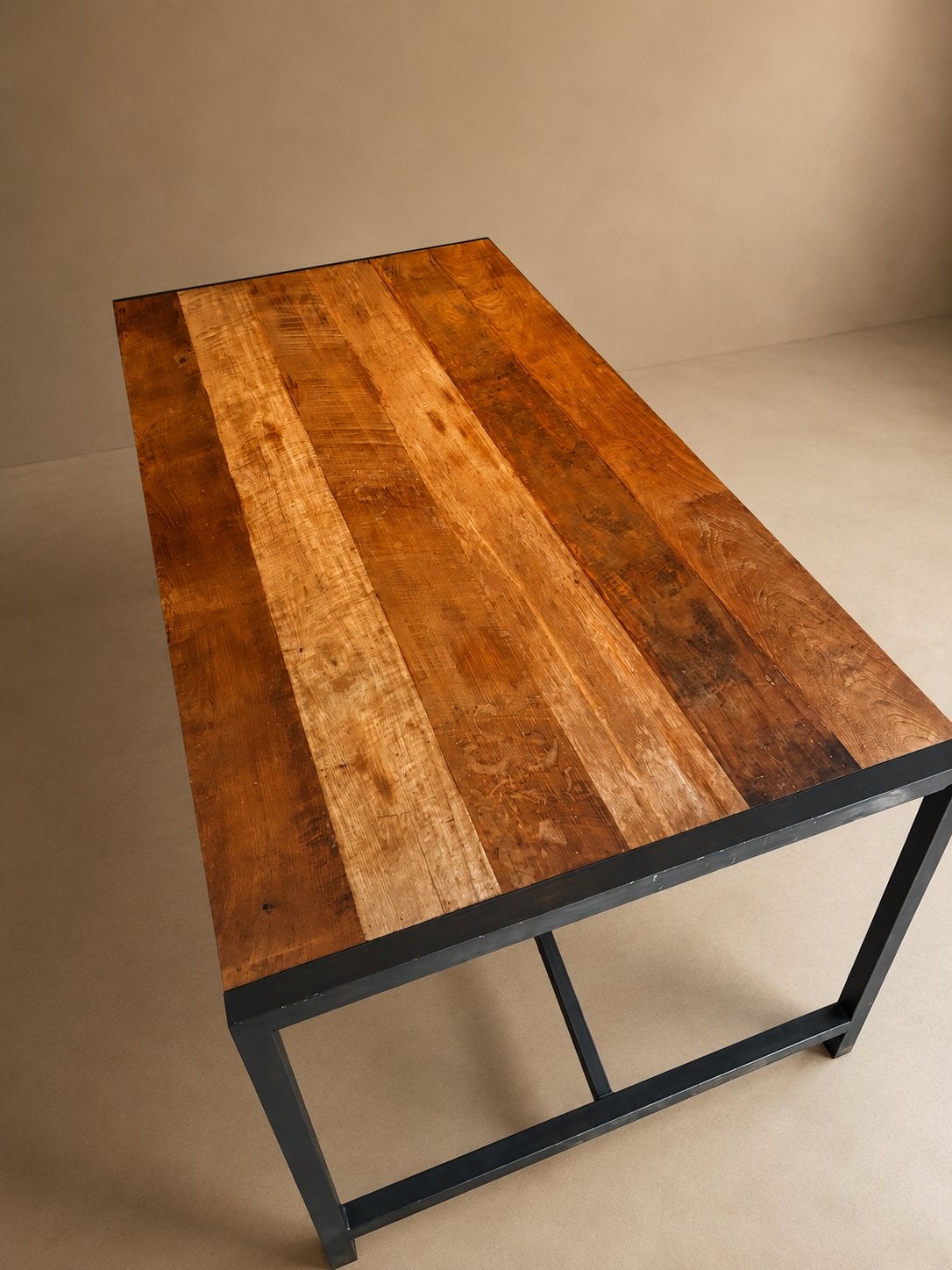 Eettafel - Industriële look - 180cm x 90cm, Huis en Inrichting, Gebruikt, 50 tot 100 cm, Industrieel, Rechthoekig