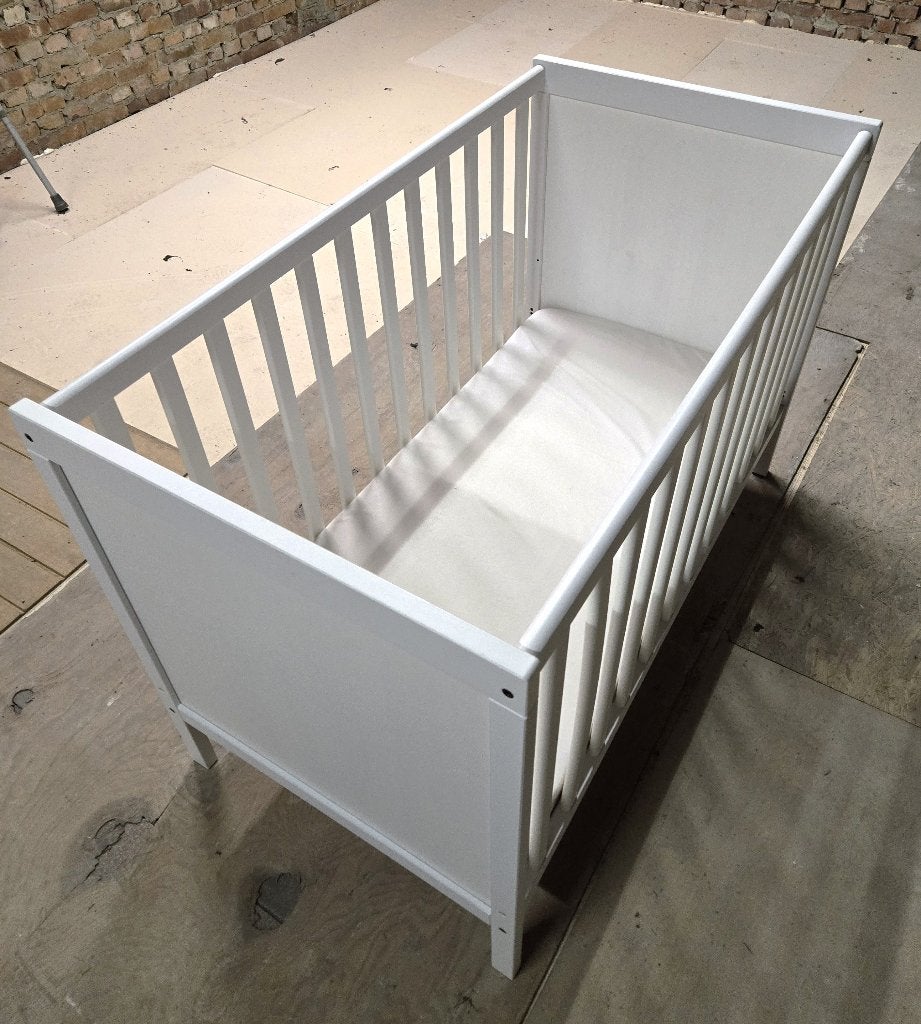 Babybed, Kinderen en Baby's, Ophalen, Gebruikt, Minder dan 140 cm, Matras