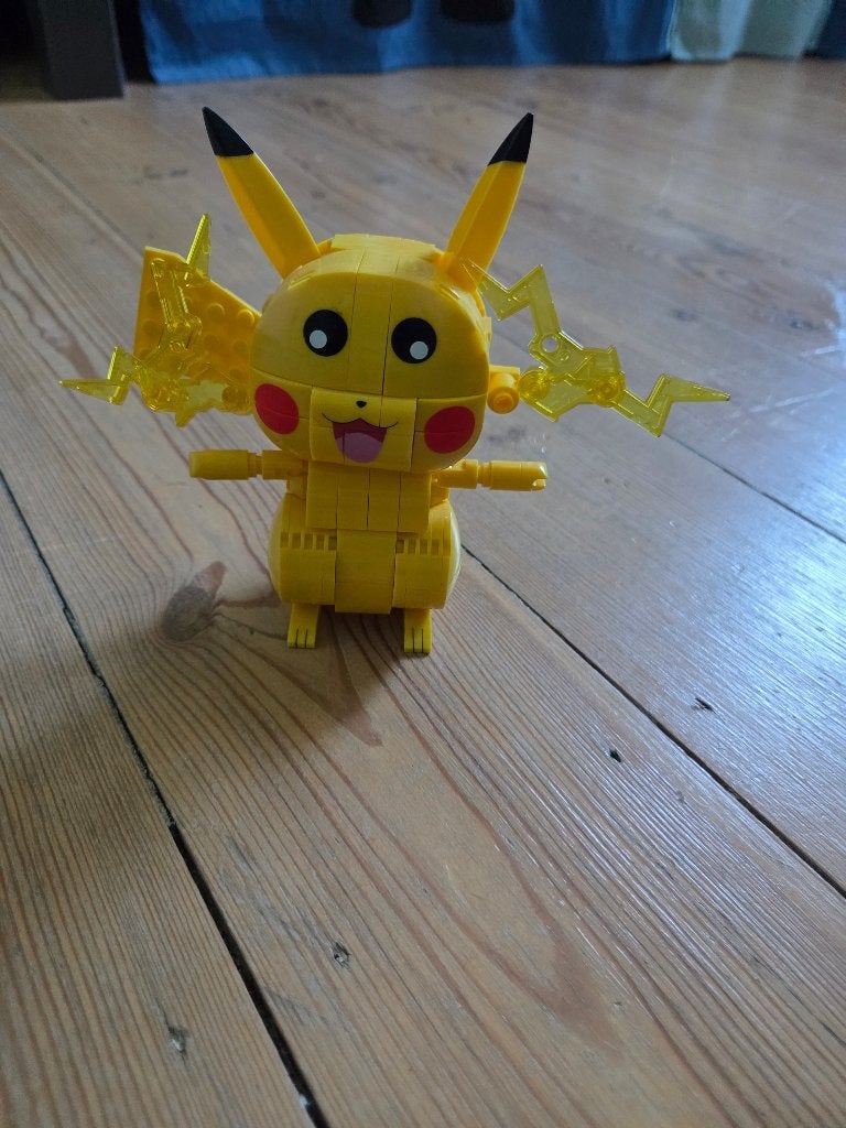 pokemon pikachu mega blocks, Kinderen en Baby's, Speelgoed | Bouwstenen, Ophalen of Verzenden, Zo goed als nieuw, Megabloks