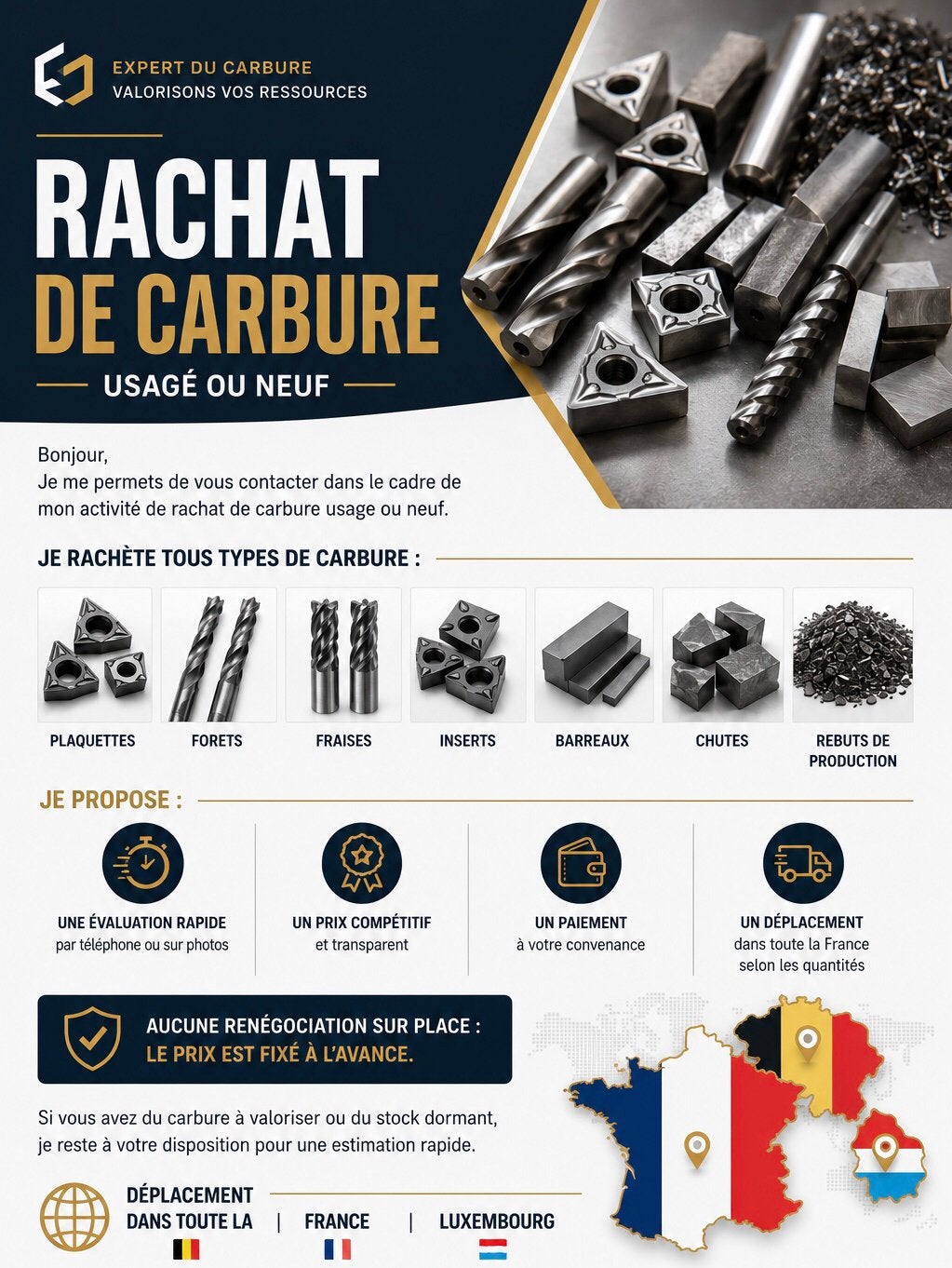 Rachat de carbure, Enlèvement ou Envoi, Comme neuf