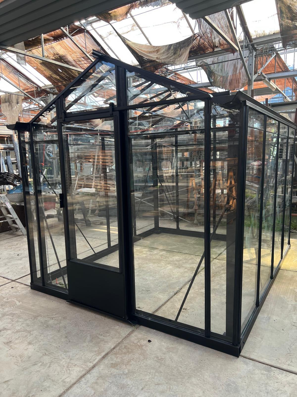 Hobbyserre, kweekkas, hobbykassen zwart, sandwichpanelen., Ophalen, Glas, Gebruikt, Kweekkas