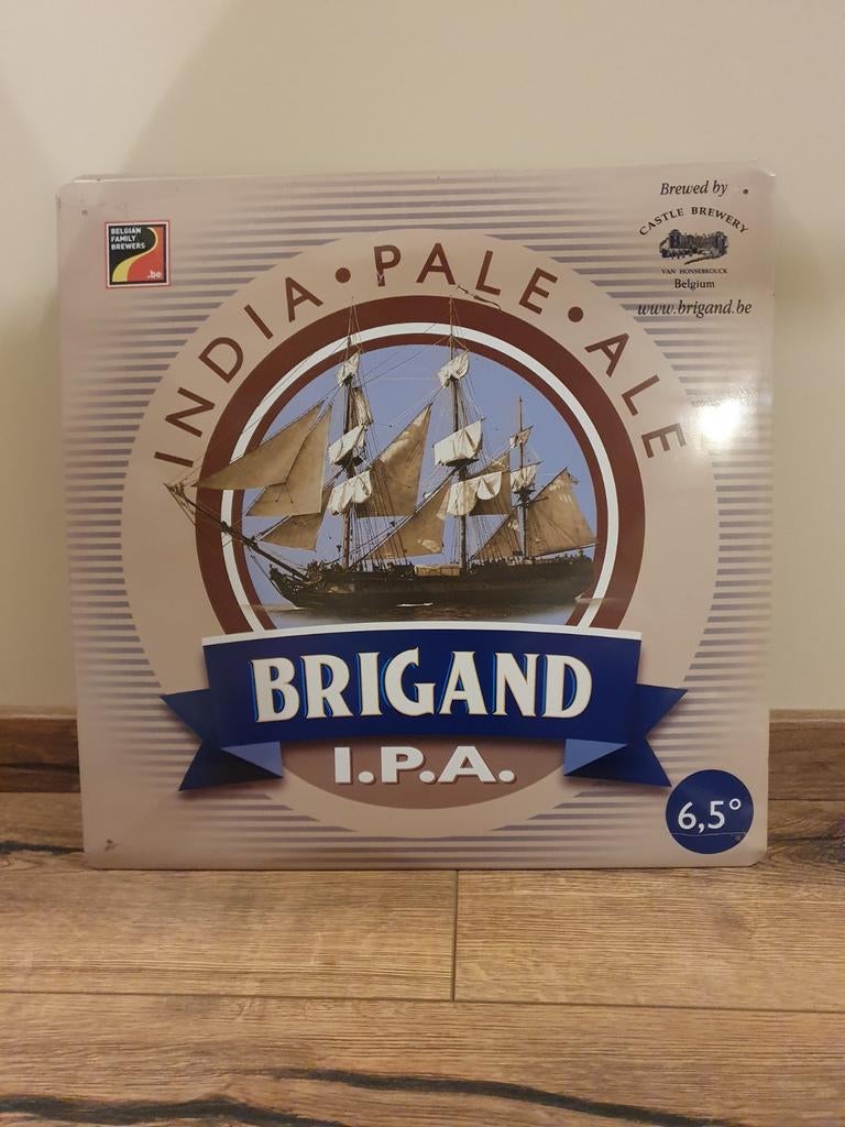 Metaal Reclamebord - Brigand I.P.A. -, Verzamelen, Ophalen of Verzenden, Gebruikt, Reclamebord