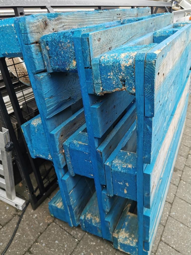 3x pallet blauw gratis, Zakelijke goederen, Ophalen