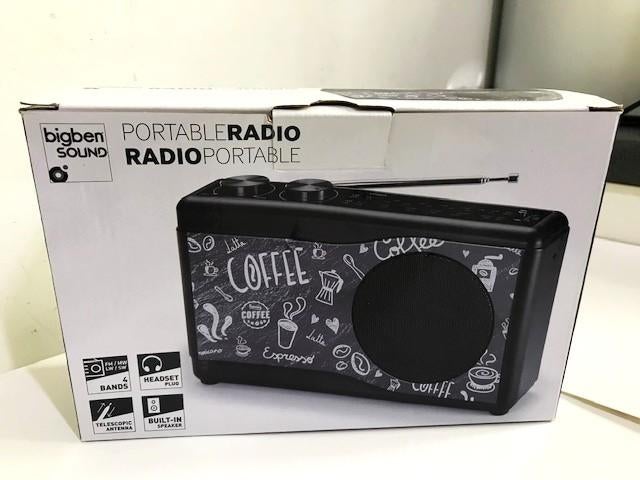 Radio Analoog draagbaar BigBen Koffie Vintage😎🎶💑🎁🤗👌, Audio, Tv en Foto, Ophalen of Verzenden, Zo goed als nieuw, Radio