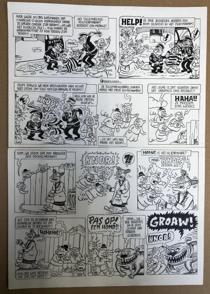 Linthout, Willy - 1 Original page - Urbanus 94, Ophalen of Verzenden, Tekening, Origineel