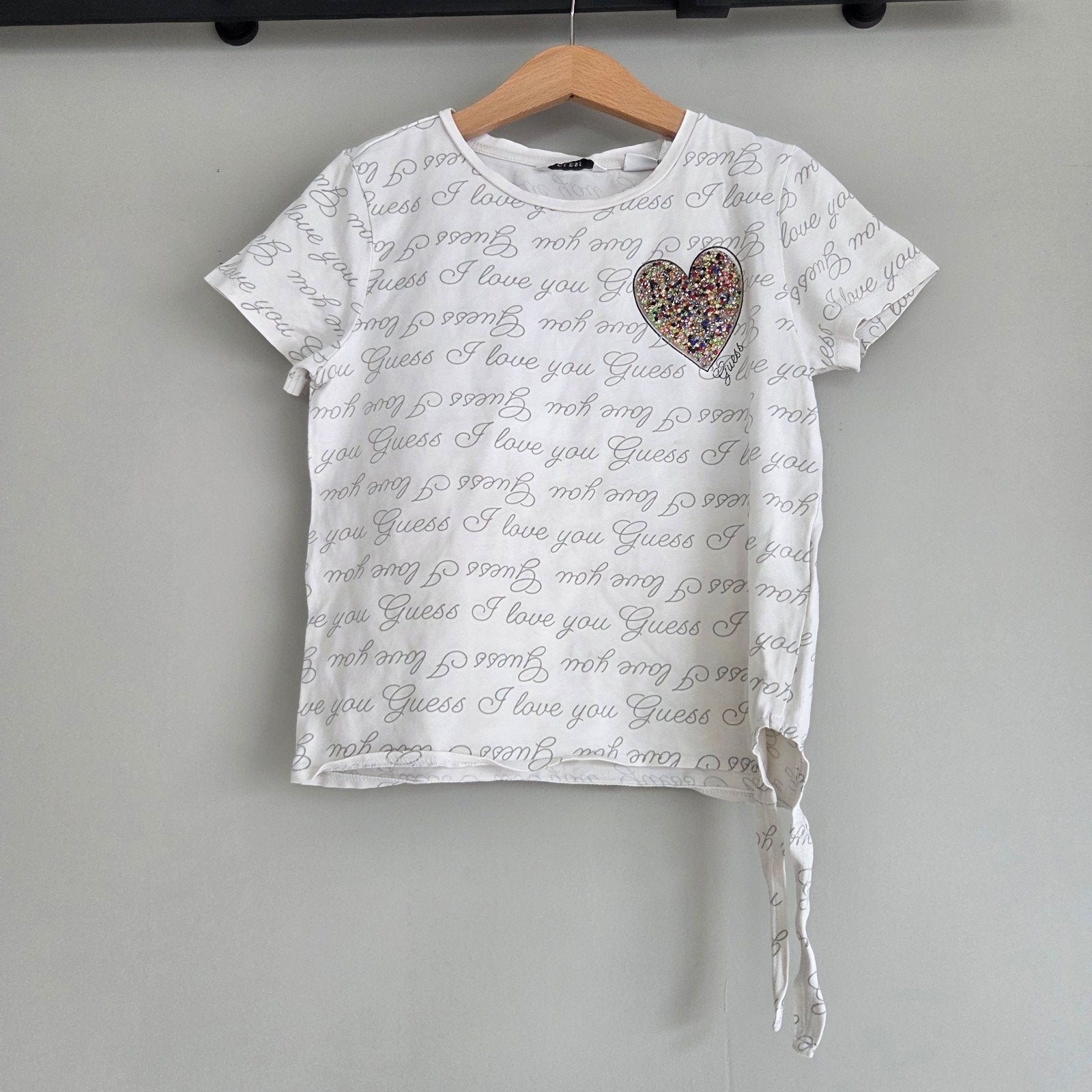 T-shirt  - 10 jaar - Guess, Kinderen en Baby's, Meisje, Ophalen of Verzenden, Zo goed als nieuw, Shirt of Longsleeve
