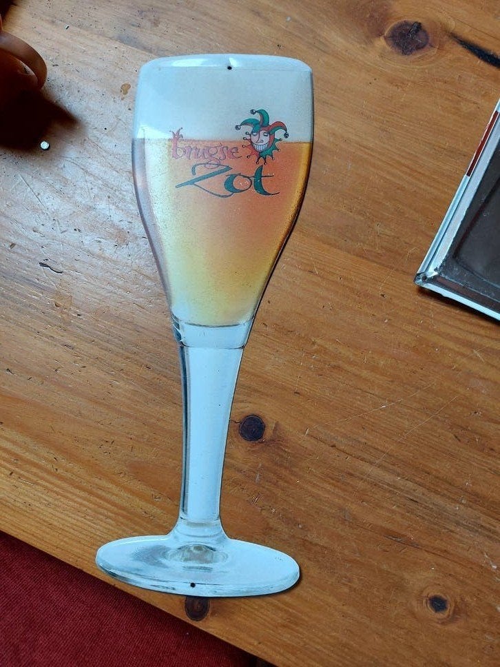Brugse zot metaal bord, Huis en Inrichting, Ophalen of Verzenden