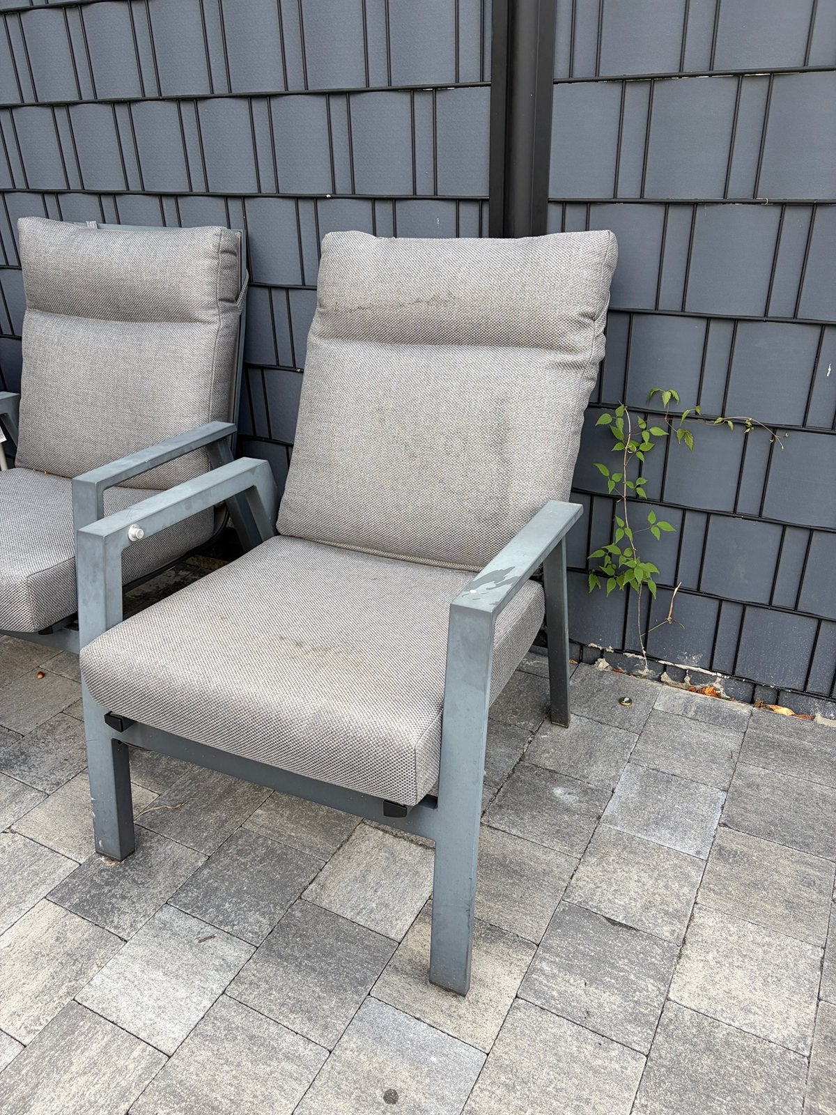 Chaises de jardin avec piédestal et table d'appoint, Jardin & Terrasse, Ensembles de jardin, Enlèvement, Utilisé, Table d'appoint