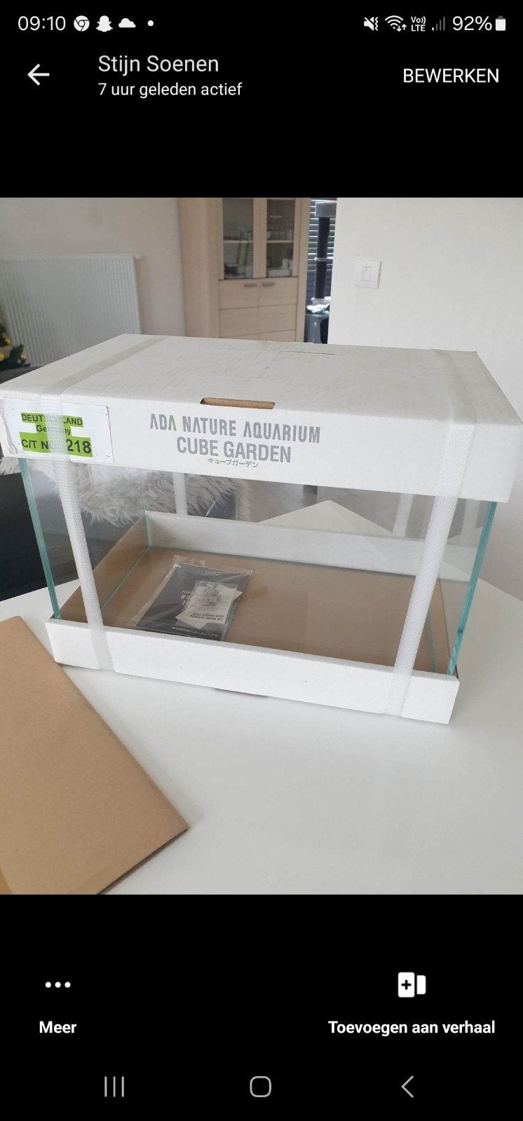ADA mini m 36x22x26.   20liter, Dieren en Toebehoren, Ophalen of Verzenden, Nieuw, Gevuld zoetwateraquarium