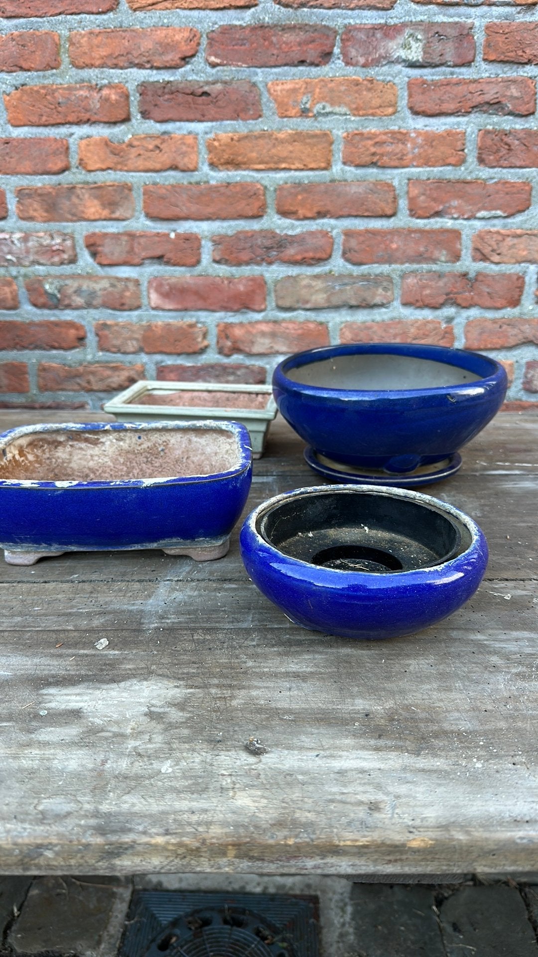 4 bonzai potten, Ophalen, Zo goed als nieuw