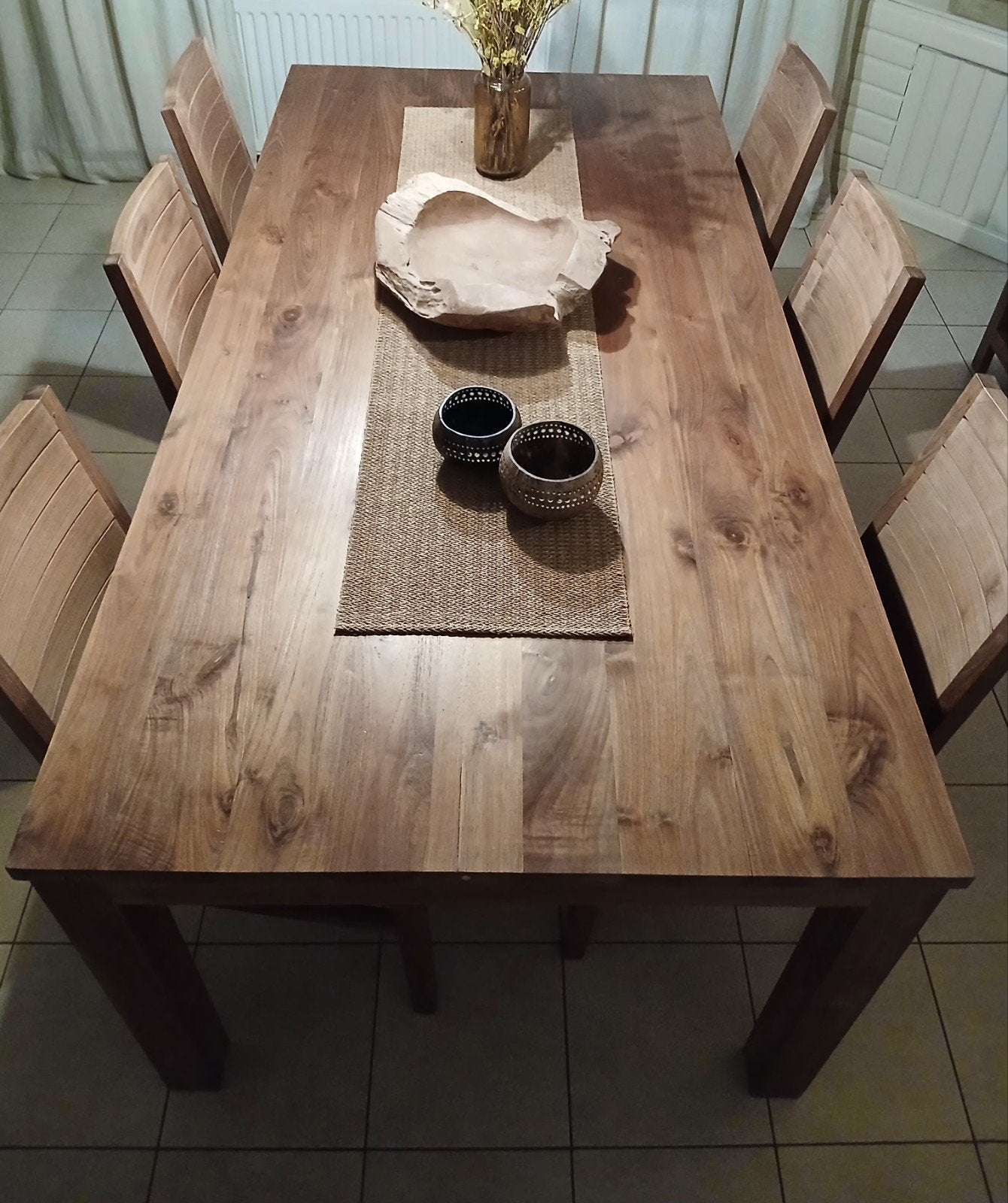 eettafel in hout, Ophalen, Zo goed als nieuw