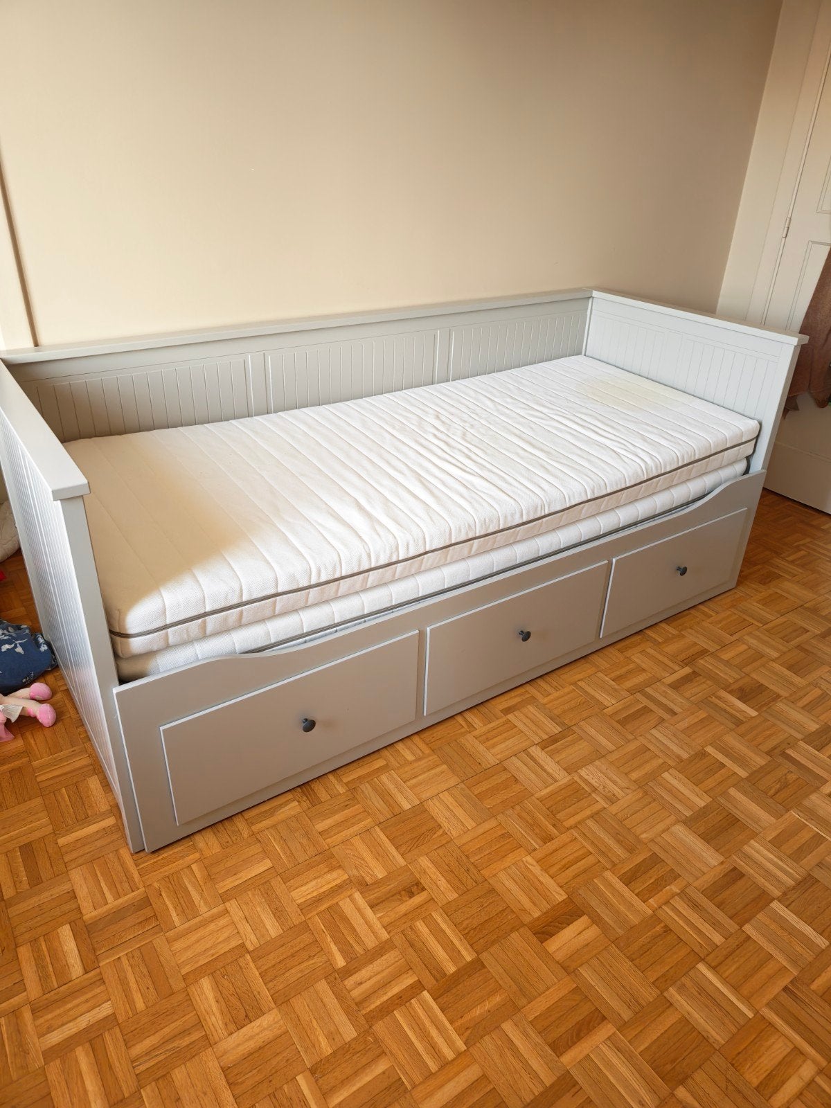 Ikea bedbank 80x200 Hemnes, Ophalen, Gebruikt, 200 cm, Grijs