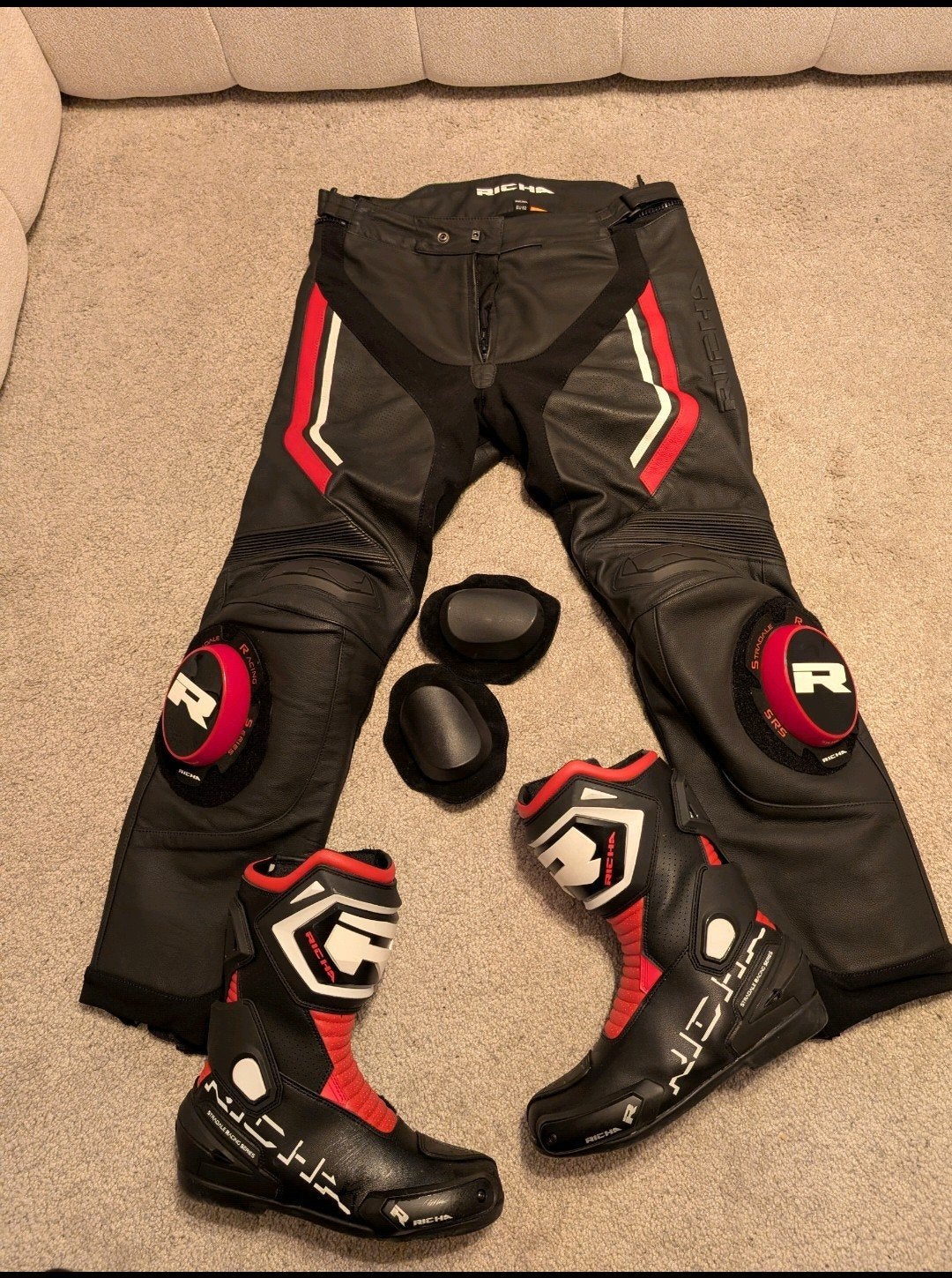 Leren moto broek, Motoren, Kleding | Motorkleding, Ophalen, Broek | leer