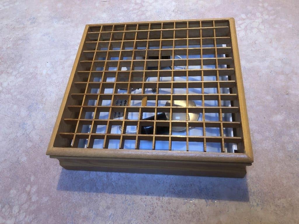 Vintage houten plafondlamp, Vintage, Zo goed als nieuw, 32 cm, Overige kleuren