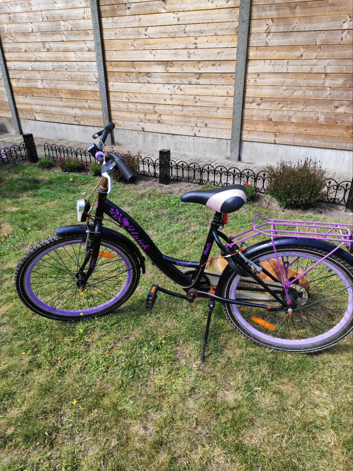 Paarse fiets 24", Fietsen en Brommers, 20 inch of meer, Gebruikt, Dames, Ophalen