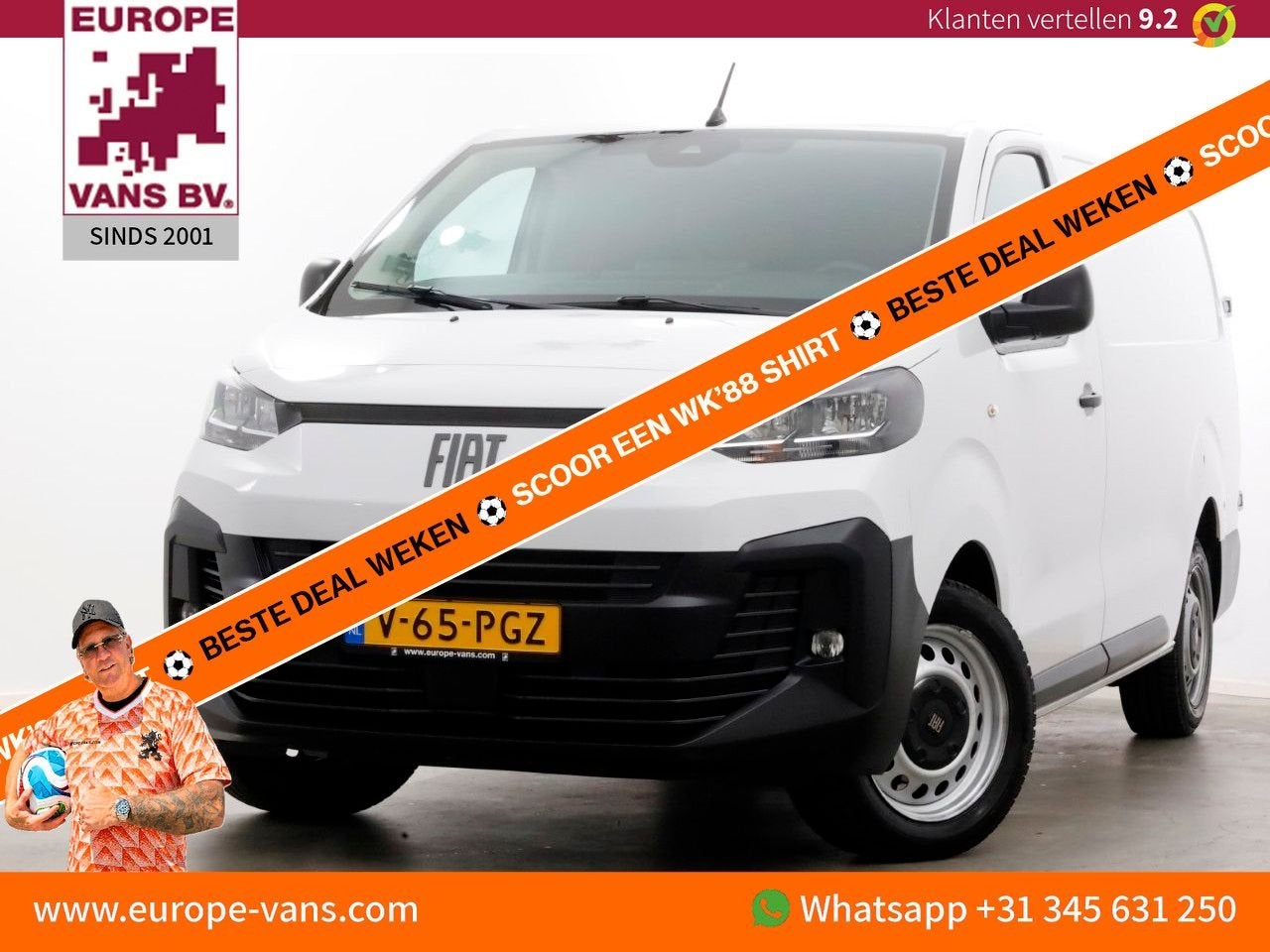 Fiat Scudo 2.0 Diesel 180pk Automaat L3 Airco/Navi/Camera 12, Autos, Camionnettes & Utilitaires, Entreprise, ABS, Air conditionné