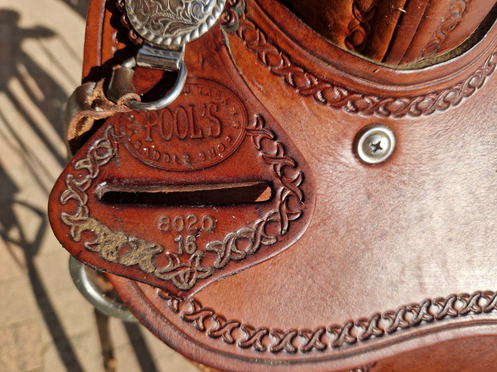 Pools zadel maat 16 met tas, Ophalen, Gebruikt, S (16 of 16.5 inch)