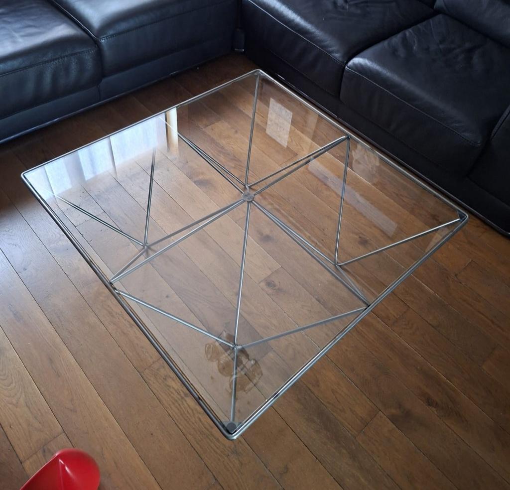 Table basse Alanda, Paolo Piva, B&B Italie, 100 x 100 cm., Maison & Meubles, Tables | Tables de salon, Comme neuf, Moins de 50 cm