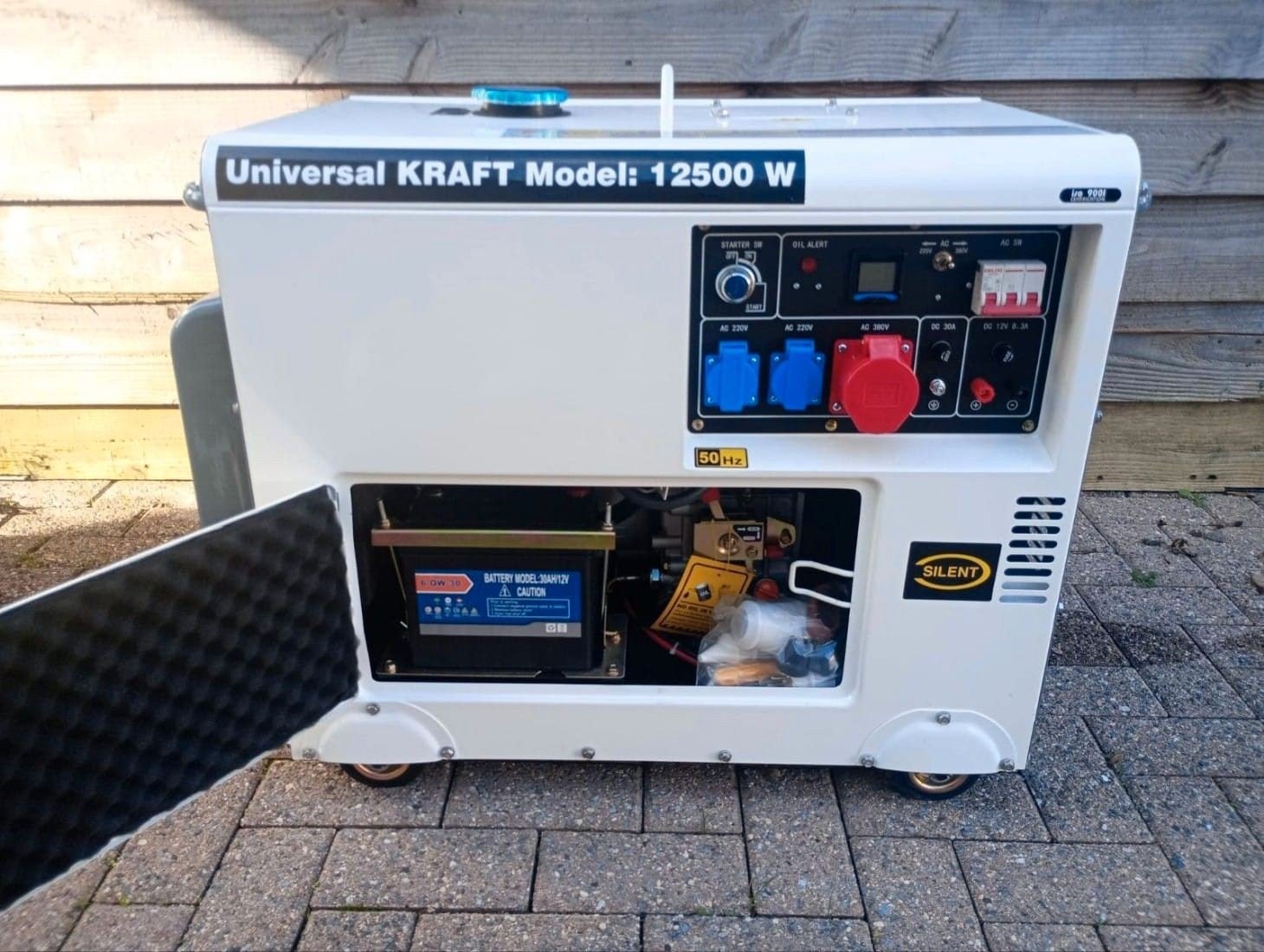 groupe électrique/générateur Diesel 12500w 15.4kva neuf+gara, Bricolage & Construction, Générateurs, Neuf, Enlèvement ou Envoi