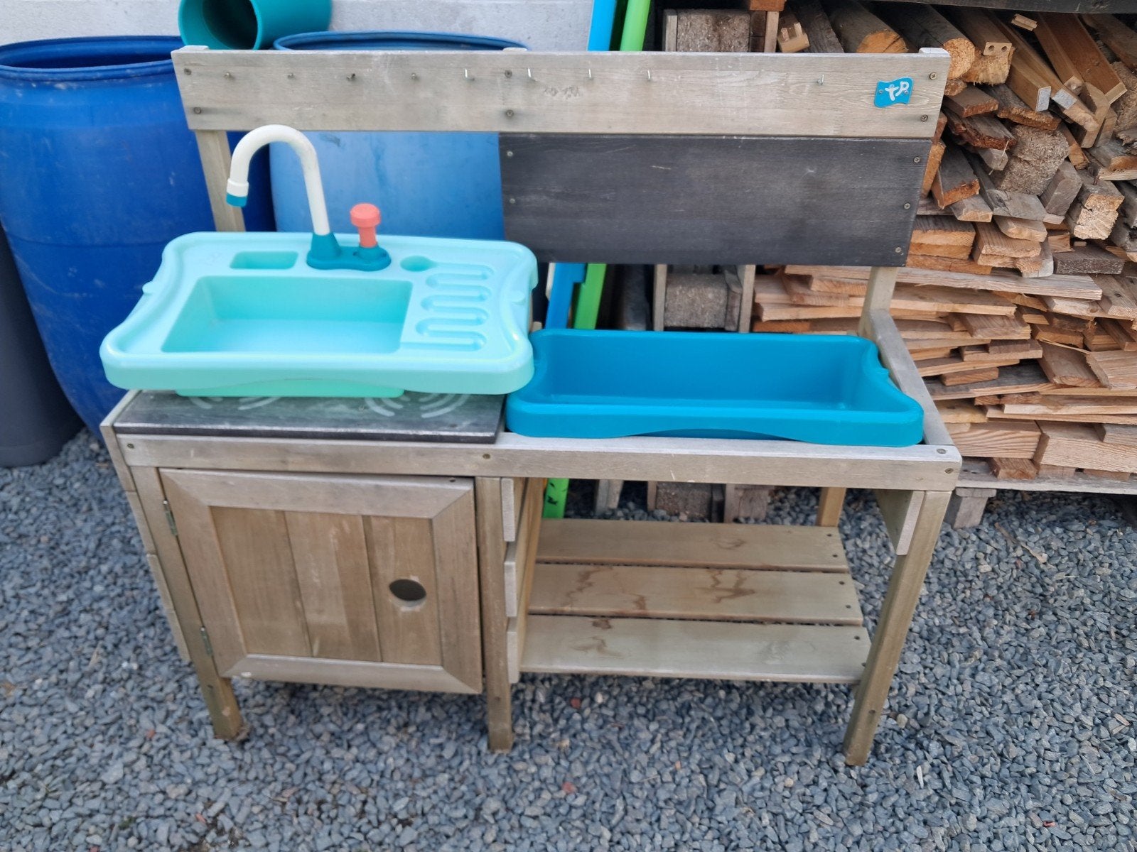 Speelkeuken voor binnen en buiten, Enlèvement, Bois, Jouer à la cuisine