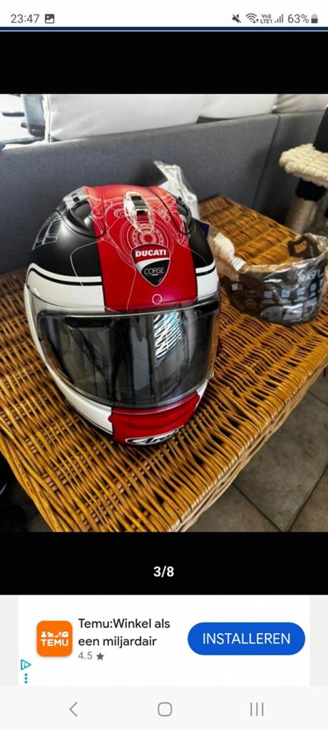 Motorhelm Arai RX-7V Ducati Corse, Motoren, Ophalen