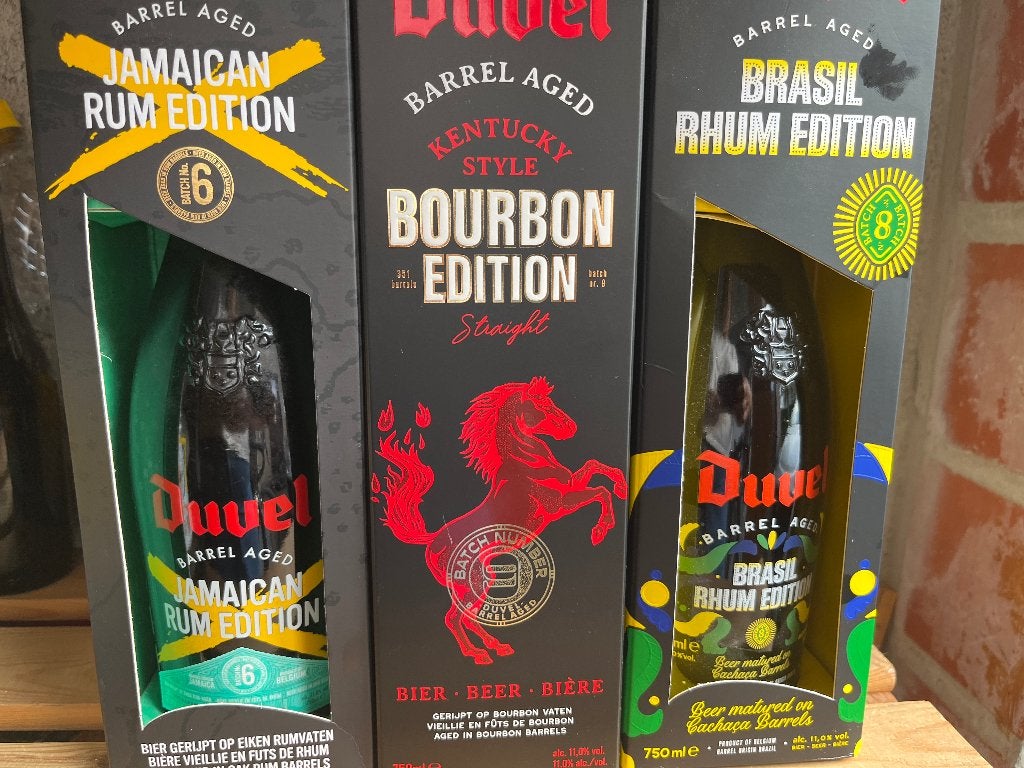 Duvel barrel aged 3 flessen, Verzamelen, Ophalen, Nieuw, Duvel