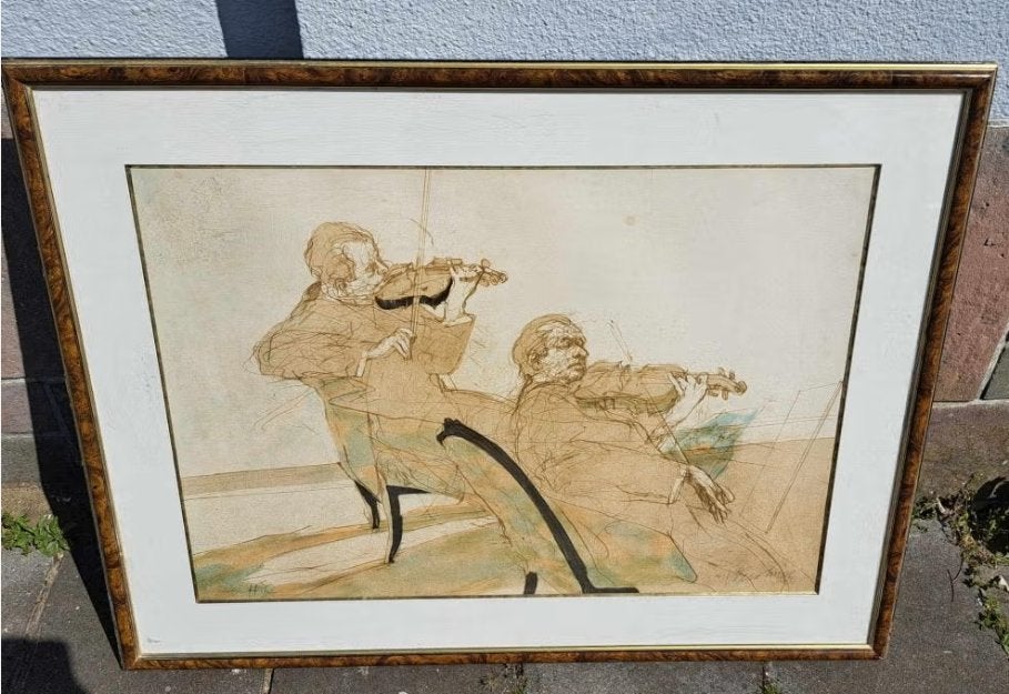 Lithographie hors commercesigne Claude weisbuch, Antiek en Kunst, Ophalen of Verzenden, Lithografie