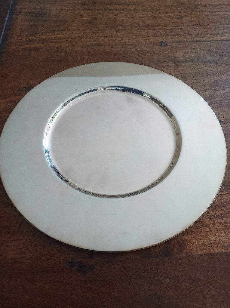 sous-assiettes en métal argenté 12 pièces, Maison & Meubles, Enlèvement ou Envoi