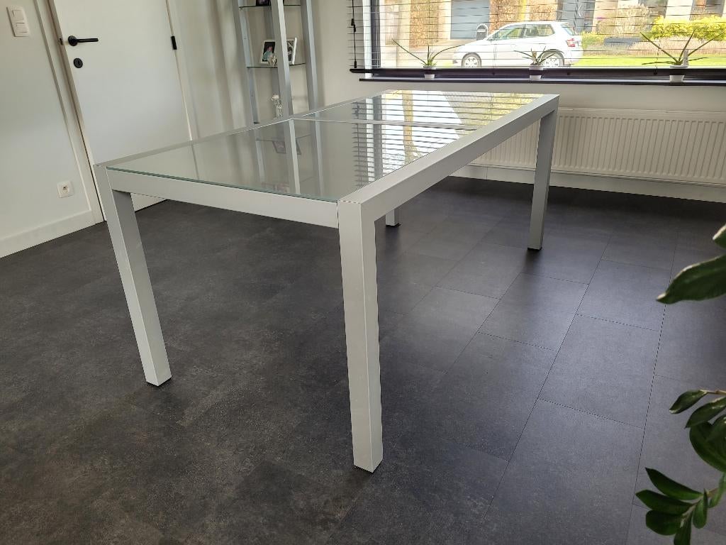 moderne eettafel voor 6 personen STERK VERLAAGDE PRIJS, Huis en Inrichting, Tafels | Eettafels, Ophalen, Gebruikt, 50 tot 100 cm