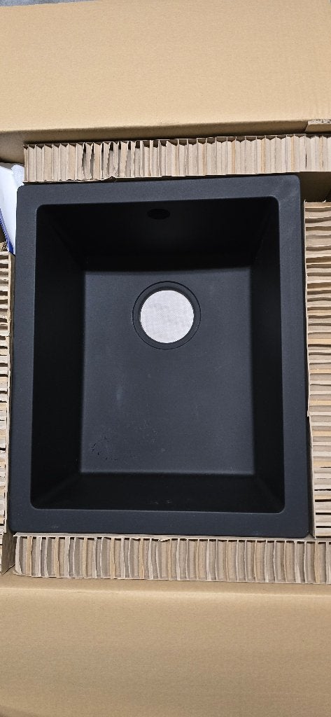 Spoelbak zwart - Deante Corda 450, Ophalen, Nieuw, Zwart