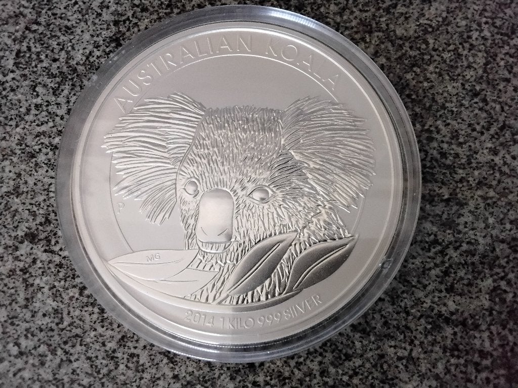 Koala 2014 1kg zilver munt, Timbres & Monnaies, Monnaies | Océanie, Enlèvement, Monnaie en vrac, Argent